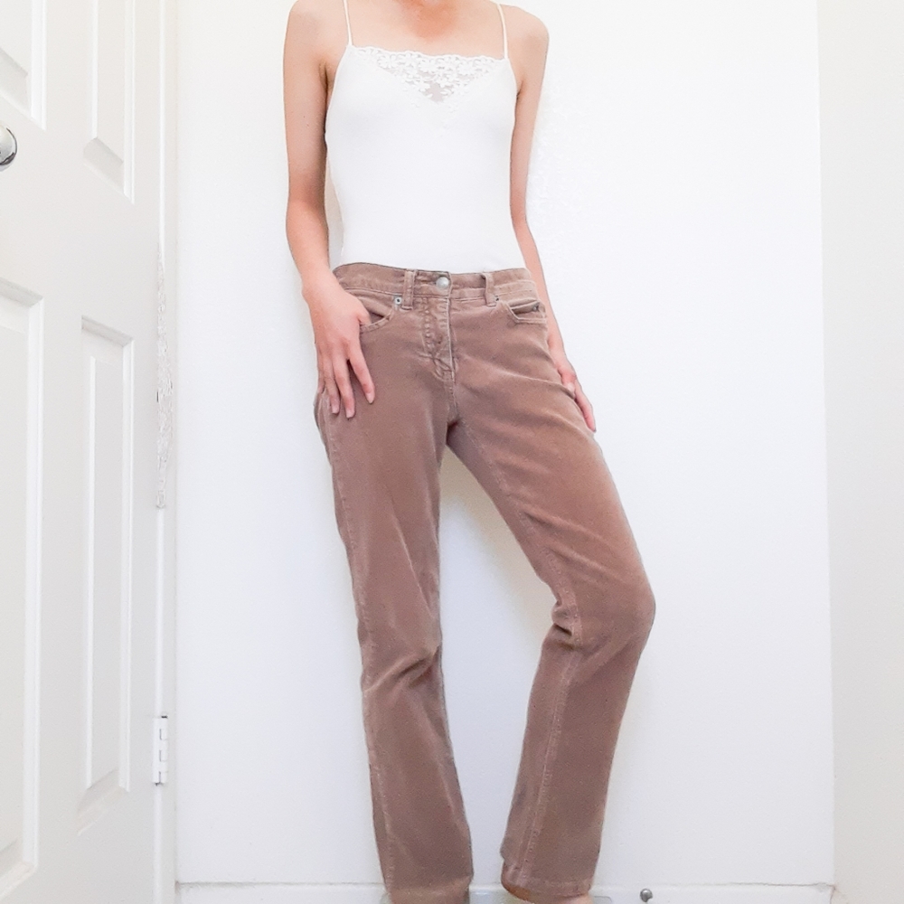 🐶Corduroy Jeans Low Rise Tan Vintage Billy Blues